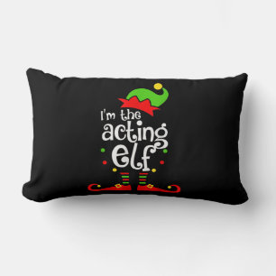 Coussin Rectangle Je suis Elf Xmas par intérim Famille Ami Noël