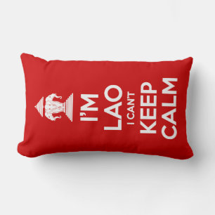 Coussin Rectangle Je suis Lao, je ne peux pas rester calme