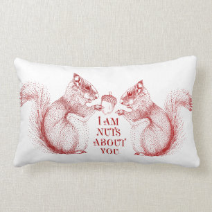 Coussin Rectangle Je suis nuts au sujet de vous, écureuils dans