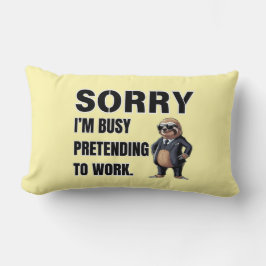 Coussin Rectangle Je suis occupé à me préparer à travailler avec l’o