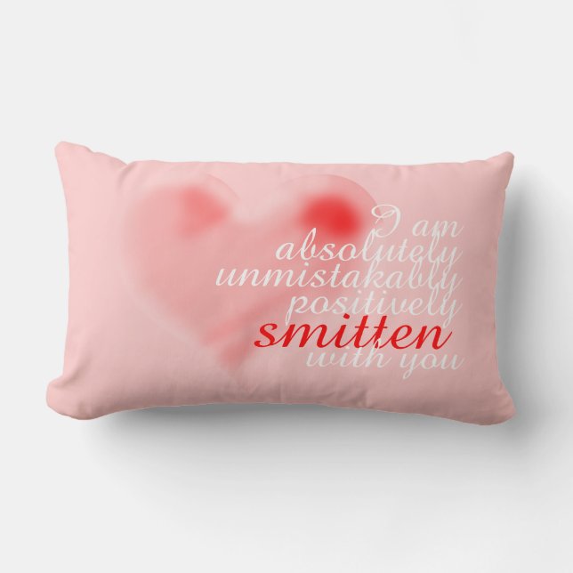 Coussin Rectangle Je suis (rose) (Recto)