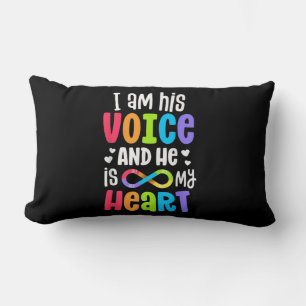 Coussin Rectangle Je Suis Sa Voix Il Est Mon Coeur Sensibilisation s