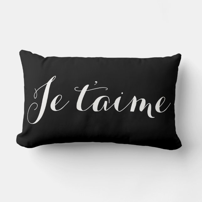 Coussin Rectangle Je t'aime (Recto)