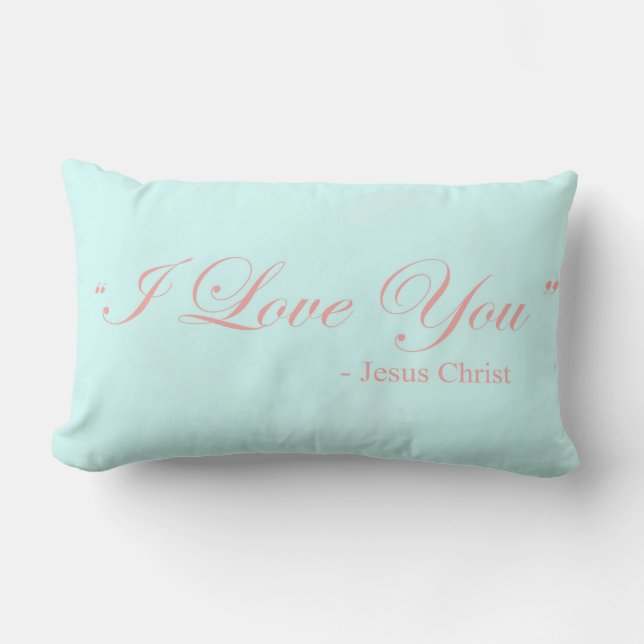 Coussin Rectangle Je t'aime - Jésus-Christ (Recto)