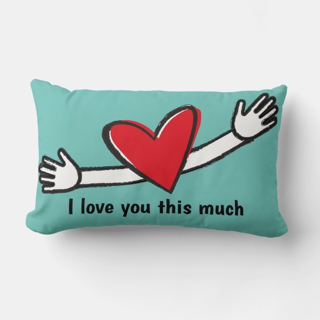 Coussin Rectangle Je T'Aime Tant De Coeur (Recto)