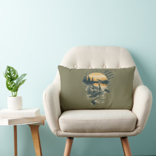 Coussin Rectangle Je vis dans mon Cadeau drôle de pêcheur