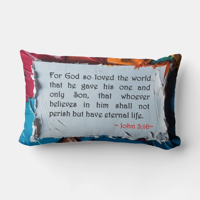 Coussin Rectangle Jean 3:16   (Verso)
