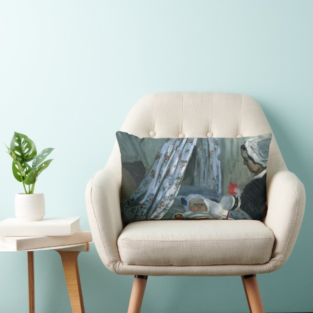 Coussin Rectangle Jean Monet dans son berceau par Claude Monet (Chaise)