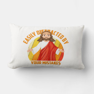 Coussin Rectangle Jésus drôle