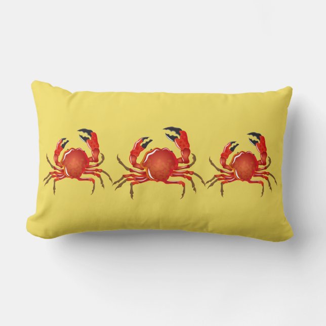 Coussin Rectangle Jeté de Coussin-Crabes (Recto)