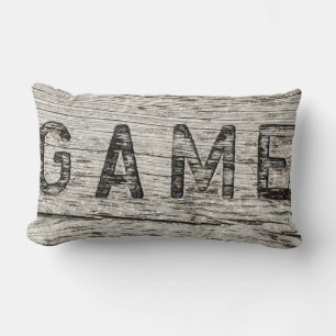 Coussin Rectangle Jeu Rustique Patiné Wood