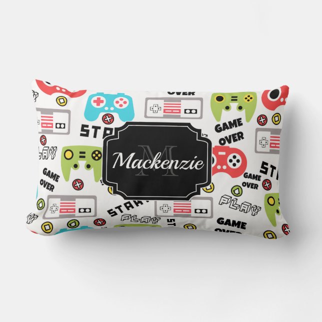 Coussin Rectangle Jeu vidéo Retro (Recto)