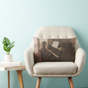Coussin Rectangle Jeune Homme au piano de Gustave Caillebotte