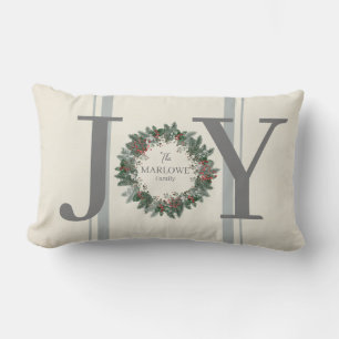 Coussin Rectangle Joie Fête de Noël Personnalisée