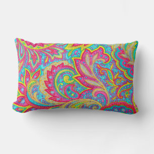 Coussin Rectangle Joli design floral vintage coloré