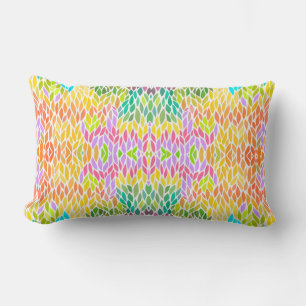 Coussin Rectangle Joli motif feuille coloré