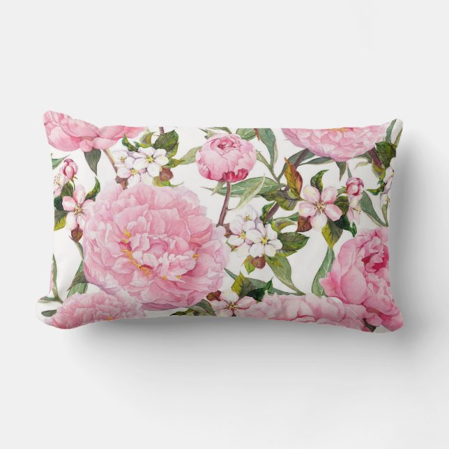 Coussin Rectangle Jolie décoration fleurie qui attire l'attention (Recto)