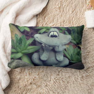 Coussin Rectangle Jolie grenouille de jardin succulente de jardin
