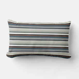 Coussin Rectangle Jolies rayures grises et blanches