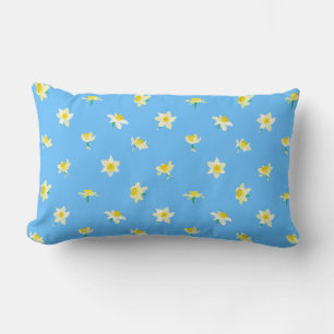 Coussin Rectangle Jolis jonquilles Narcisse jaune.