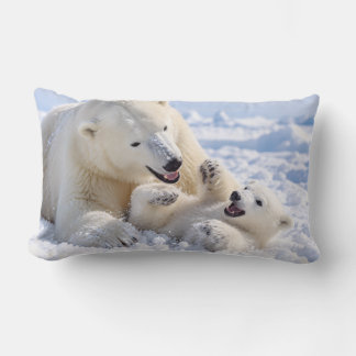 Coussin Rectangle Jouer dans la Neige