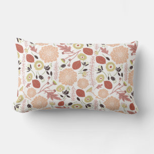 Coussin Rectangle Jouer Mix Floral Peach Green Whimsical