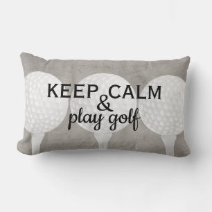Coussin Rectangle jouer un devis de golf pour golfeurs gris et blanc