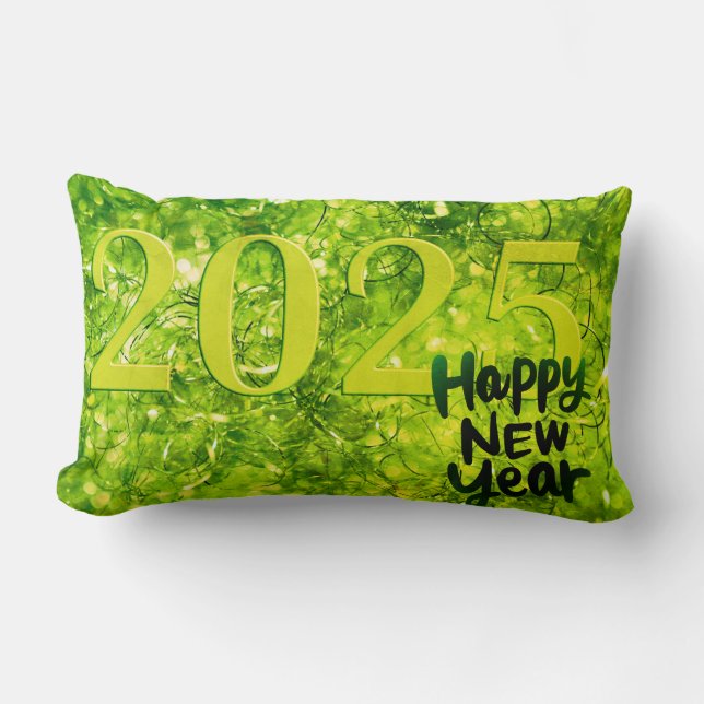 Coussin Rectangle Jour de l'An 2025 (Recto)