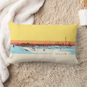 Coussin Rectangle Jours de surf - Galveston Island, Pleasure Pier