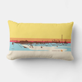 Coussin Rectangle Jours de surf - Île Galveston, Jetée de plaisance