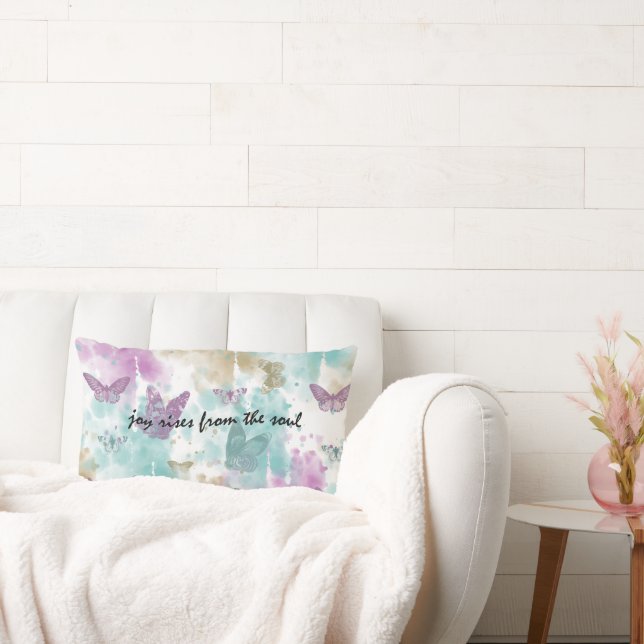 Coussin Rectangle Joy Rises from the Soul (Canapé)