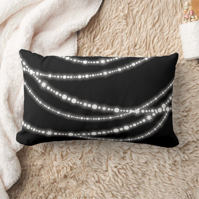 Coussin Rectangle Joyeux et brillant Noël éclatant les lumières de v (Couverture)