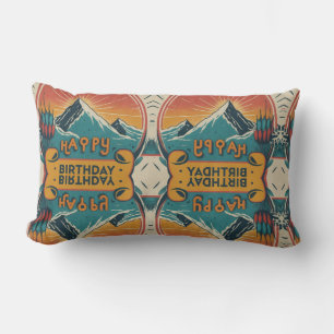 Coussin Rectangle Joyeux gâteau d'anniversaire