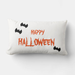 Coussin Rectangle Joyeux Halloween Bat effrayant Blanc Jeu