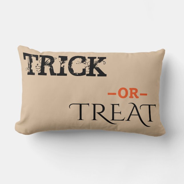 Coussin Rectangle Joyeux Halloween Trick ou Treat (Recto)