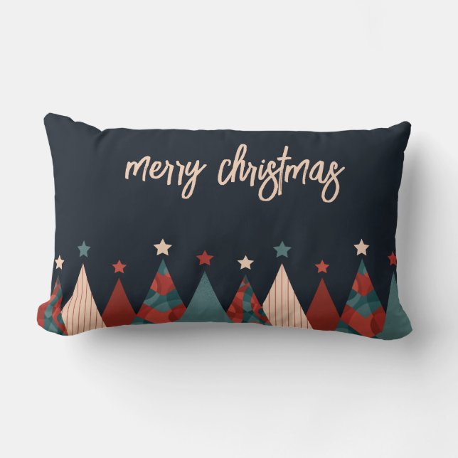 Coussin Rectangle Joyeux Noël Joyeux Noël abstraits (Recto)