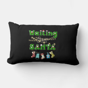 Coussin Rectangle Joyeux Noël Joyeux Noël en attente Père Noël