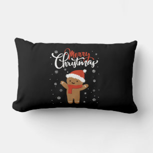 Coussin Rectangle Joyeux pain d'épices de Noël cookie de noël