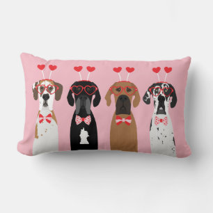 Coussin Rectangle Joyeux Valentines Day Chiens de Danse