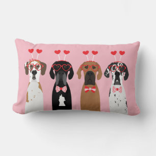Coussin Rectangle Joyeux Valentines Day Chiens de Danse