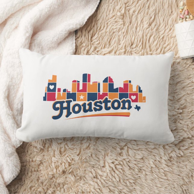 Coussin Rectangle Jumelage Skyline de Houston (Couverture)