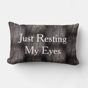 Coussin Rectangle Juste Reposer mes yeux Abstrait Rustique Papa plai