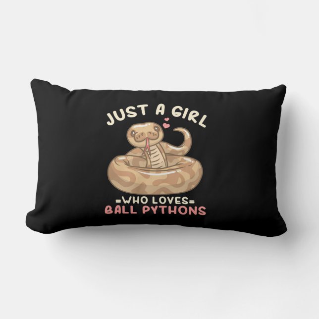 Coussin Rectangle Juste Une Fille Qui Aime Ball Python (Recto)