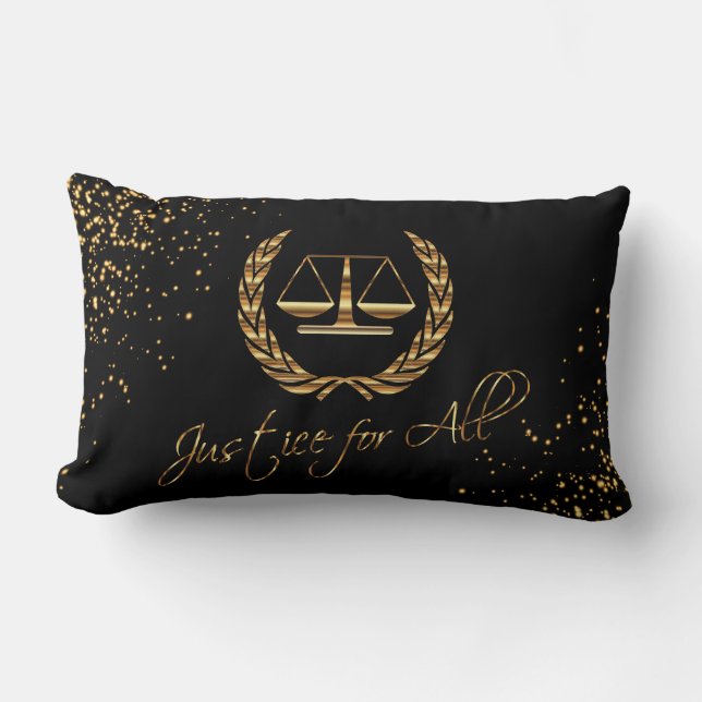 Coussin Rectangle Justice pour entièrement la conception d'avocat (Recto)