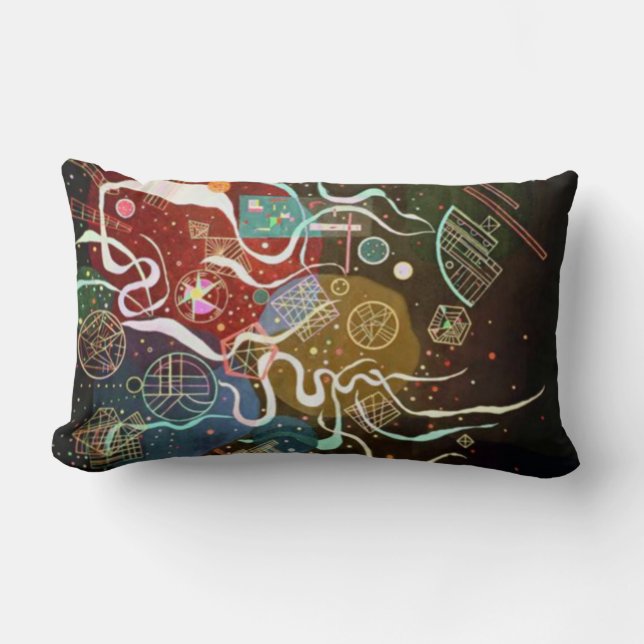 Coussin Rectangle Kandinsky Abstrait "Mouvement I" (Recto)