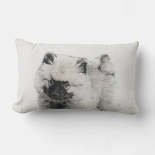 Coussin Rectangle Keeshond Puppy Drawing - Cute Original Dog Art