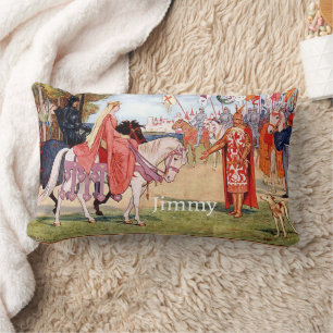 Coussin Rectangle King Arthur Knight On Horse Boy's Room