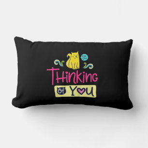 Coussin Rectangle Kitty Pense À Toi Cadeau Amoureux des chats mign