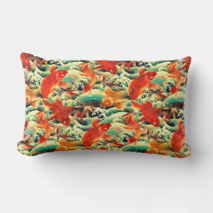 Coussin Rectangle Koi carpe Jeu d'oreiller