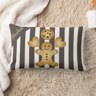 Coussin Rectangle La bande dessinée mignonne de biscuit d'équipe